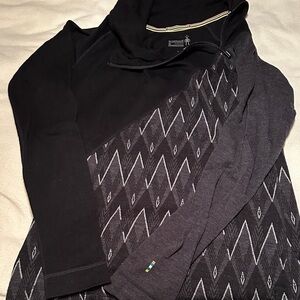 Smartwool Black and Gray Long Sleeve Top
